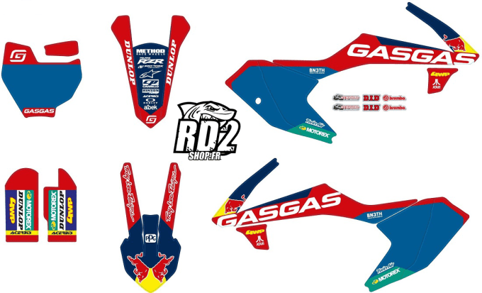 kit deco - graphics - gasgas - mc 65 - barcia - tld - rd2 - stickers -
