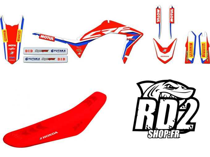 kit deco - housse de selle - hrc - crf - crf 250 - crf 450 - seat cover - graphics - 1148r21 - 2146R