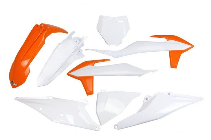 kit plastique blanc & orange ktm sx 2019 - kit plastique blanc & orange ktm sxf 250 2022- kit plasti