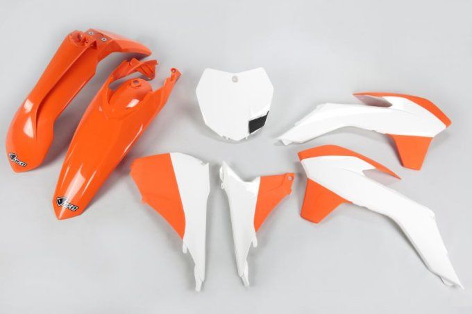 kit plastique ufo orange & blanc , kit plastique ktm , kit plastique sx , kit plastique sxf , kit pl