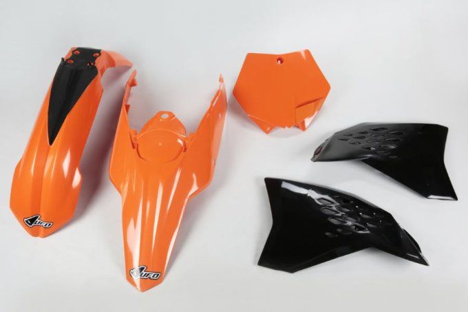 kit plastique ufo orange et noir , kit plastique ktm , kit plastique sx, sxf , kit plastique 2007 ,2