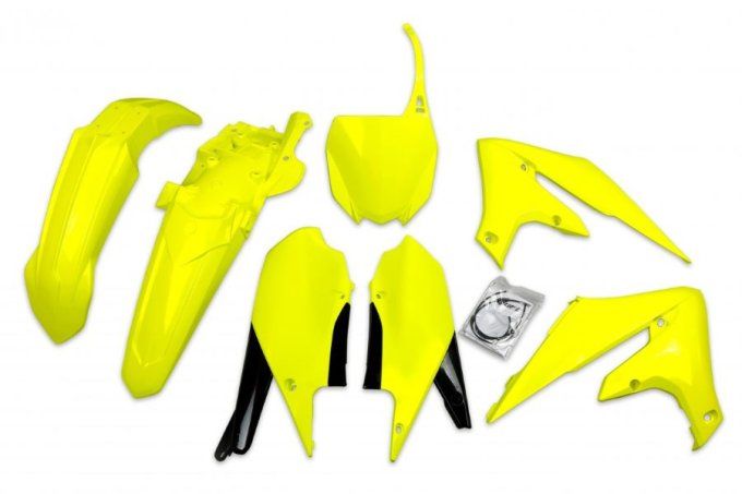 kit plastique yamaha , kit plastique ufo , kit plastique jaune fluo, kit plastique yzf 250 , kit pla
