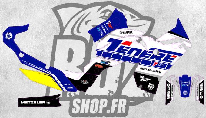 Tenere T7 - factory - rally - autocollants - stickers - kit déco - yamaha -