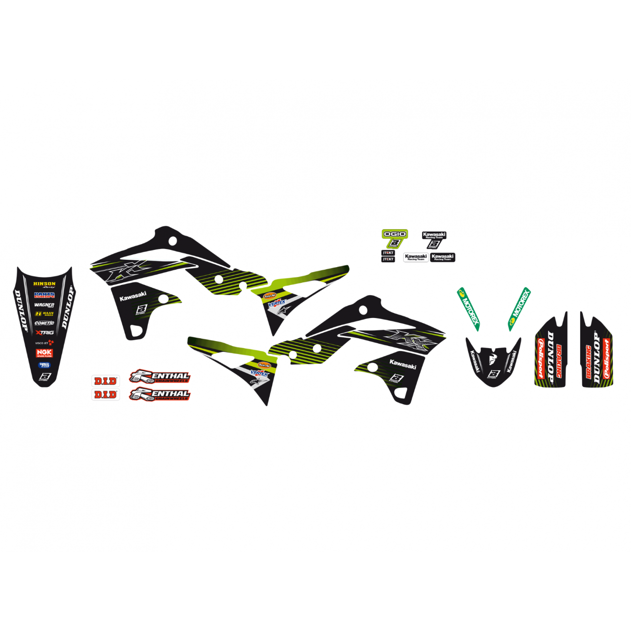 Kit Déco Kawasaki KXF 250 ( 2013 / 2014 / 2015 / 2016 ) - Rd2shop