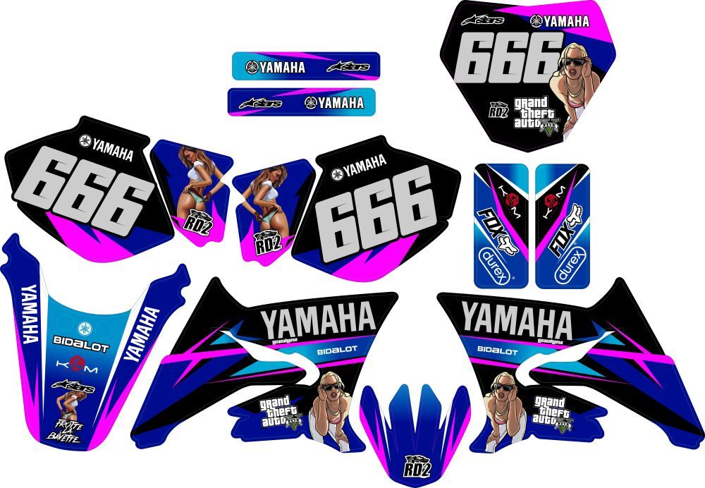 Kit Déco Perso GTA 50 à boites DERBI / YAMAHA / BETA / RIEJU / SHERCO