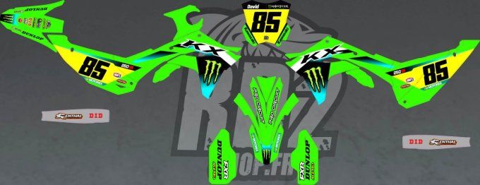 -kit deco - monster - usa -  kawasaki - KXF 450 -2024 - 2027 - KXF 250 2025-2026 -