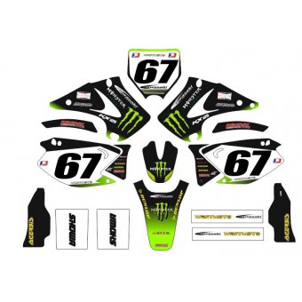 Kit déco Semi-perso Kawasaki KX 125/ 250 ( 03-12 )