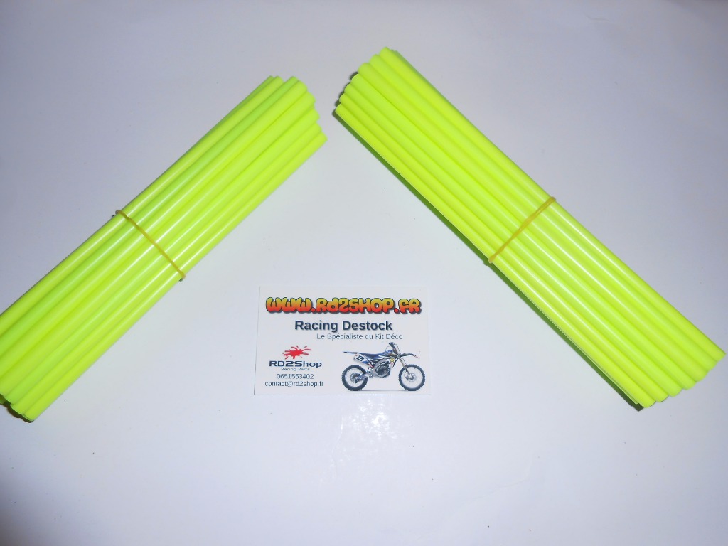 Couvres Rayons Jaune Fluo Pour 2 Roues 