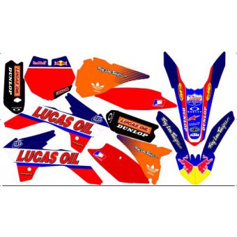 Kit déco Semi-perso KTM SX 50 / 65 ( 2005 à 2022 )  lucas oil , rd2shop