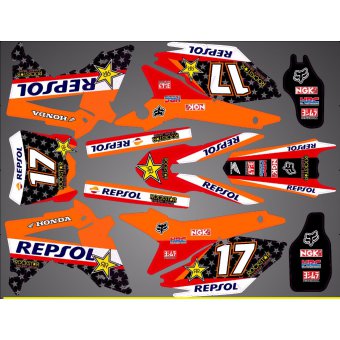 Kit déco Semi-perso Honda CRF 250 / 450 - 2013-2024