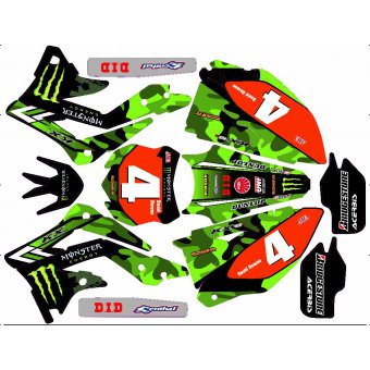 Kit dÃ©co Semi-perso Kawasaki KXF 250 ( 2009-2020 , 2021 , 2022 )