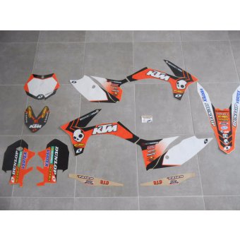 Kit déco complet KTM SX / SXF 125 , 150 , 200 , 250 , 350 , 450  ( 2011 à 2012 )