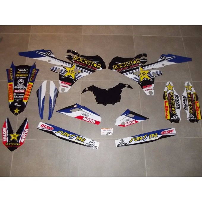 Kit Déco autocollant Rockstar , motocross , supermotard . Cet article est compatible pour Yamaha :  