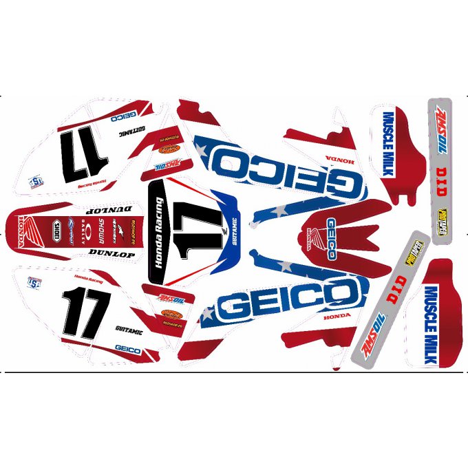 Kit déco Semi-perso Honda CRF 250 / 450 - 2005-13