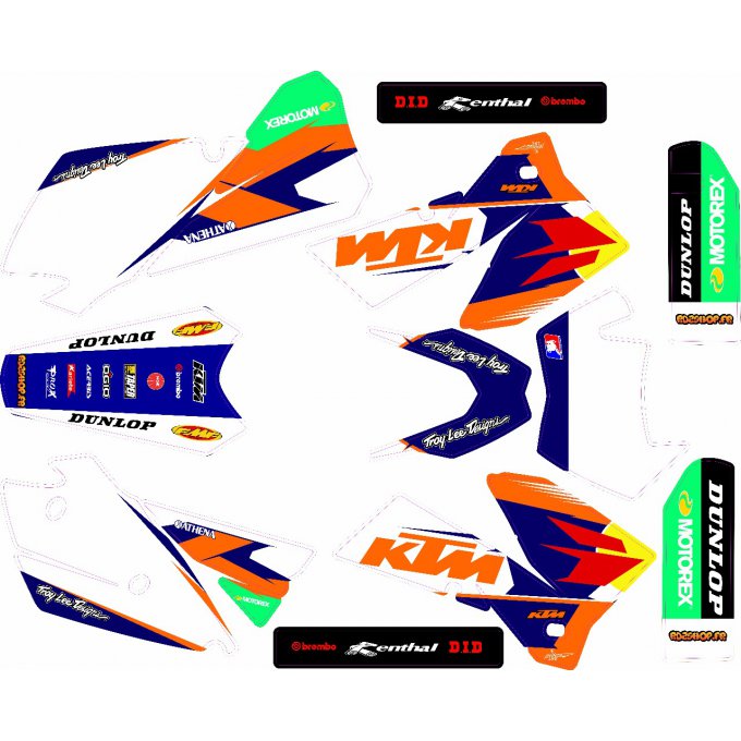 Kit déco Semi-perso KTM  EXC SX SXF( 2003 à 2007 )