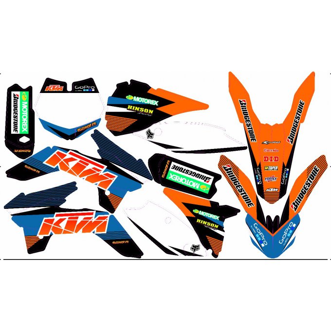 Kit déco Semi-perso KTM SX 85 ( 2013 , 2014 , 2015 ,  2016 )