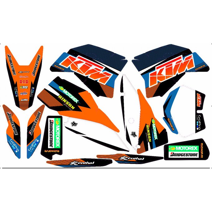 Kit déco Semi-perso KTM SX / SXF / EXC ( 2007 / 2008 / 2009 / 2010 / 2011 )