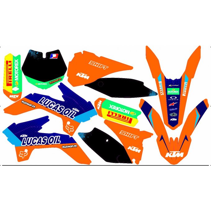 Kit déco Semi-perso KTM SX 85 ( 2006/ 2007 / 2008 / 2009 / 2010 / 2011 / 2012 / 2013 / 2014 / 2015 /