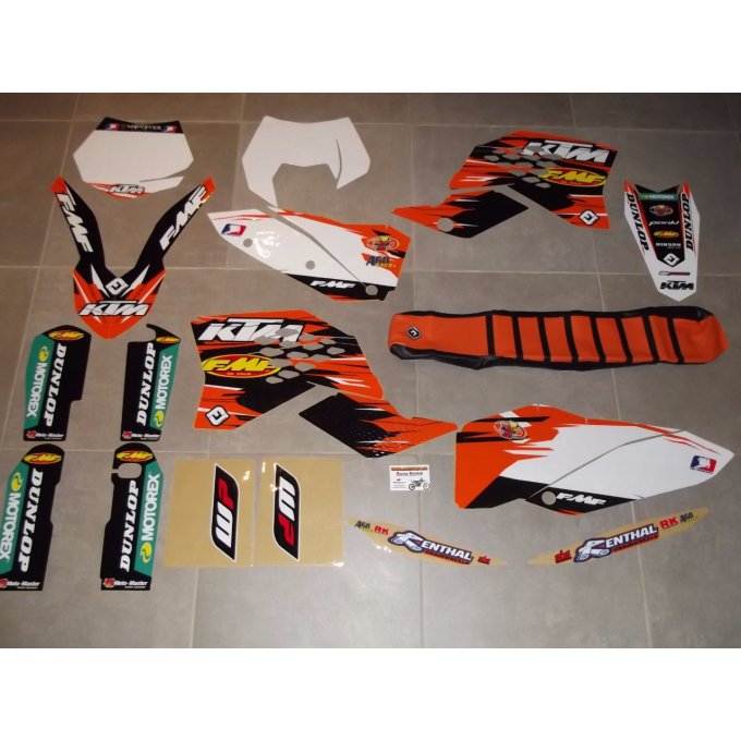 Kit déco complet FMF KTM EXC / SX / SXF ( 2007 / 2008 / 2009 / 2010 / 2011 )