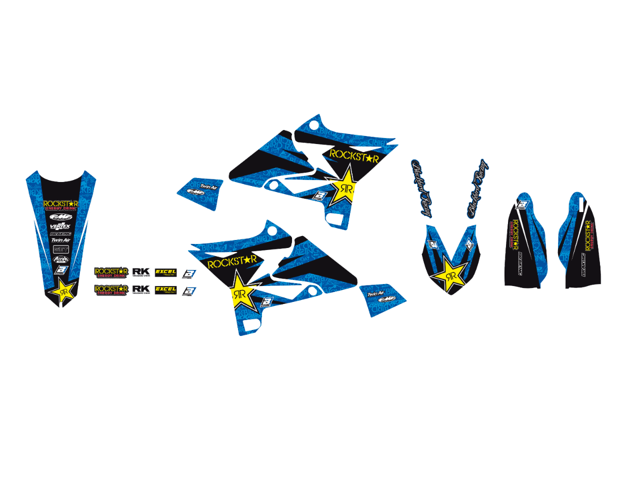 Kit Déco Yamaha ( Replica 4T UFO ) YZ 125 / 250  -ROCKSTAR