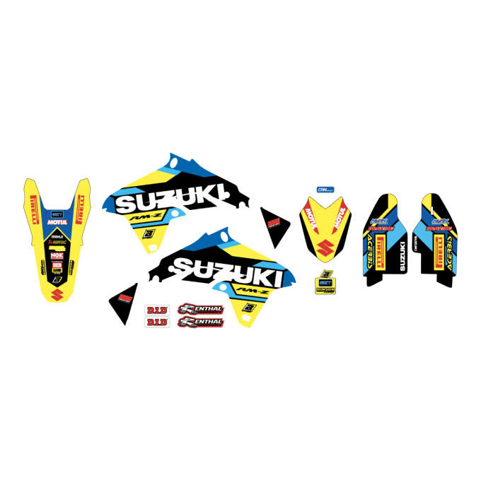 Kit Déco SUZUKI Replica RMZ 450 ( 2008 à 2017 ) 