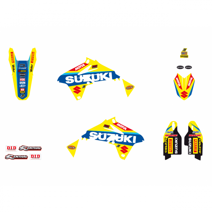 Kit Déco  + Housse Selle SUZUKI RMZ 450 ( 2008 à 2017 )