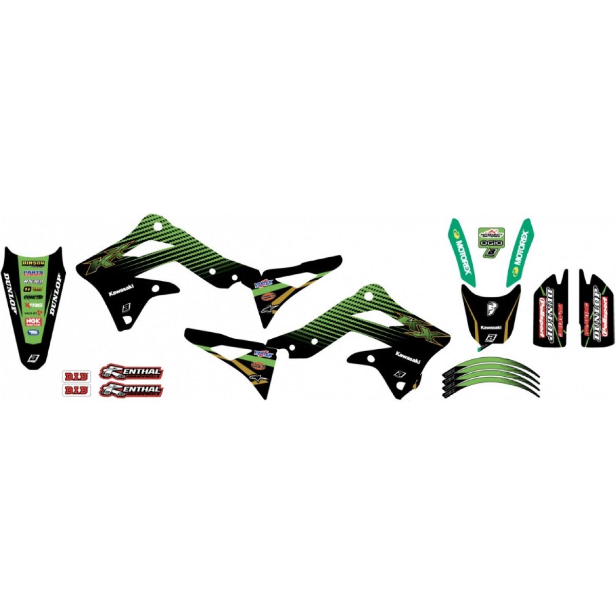 Kit Déco Kawasaki KXF 450 ( 2012 à 2015 ) - 