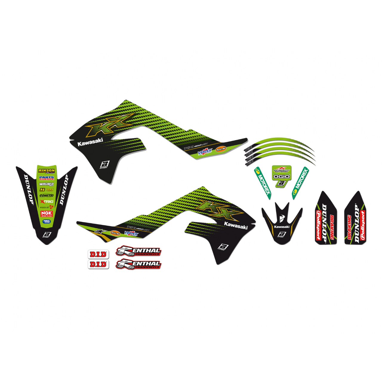 Kit Déco KAWASAKI KXF 250 2021 > 2023 / KXF 450 2019 > 2023