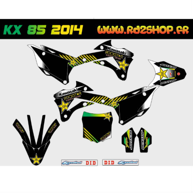 Kit déco Semi-perso Kawasaki KX 85 ( 2005 à 2022 )