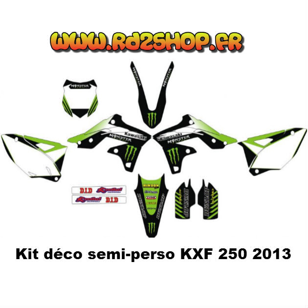 Kit déco Semi-perso Kawasaki KXF 250 ( 2013-17 )