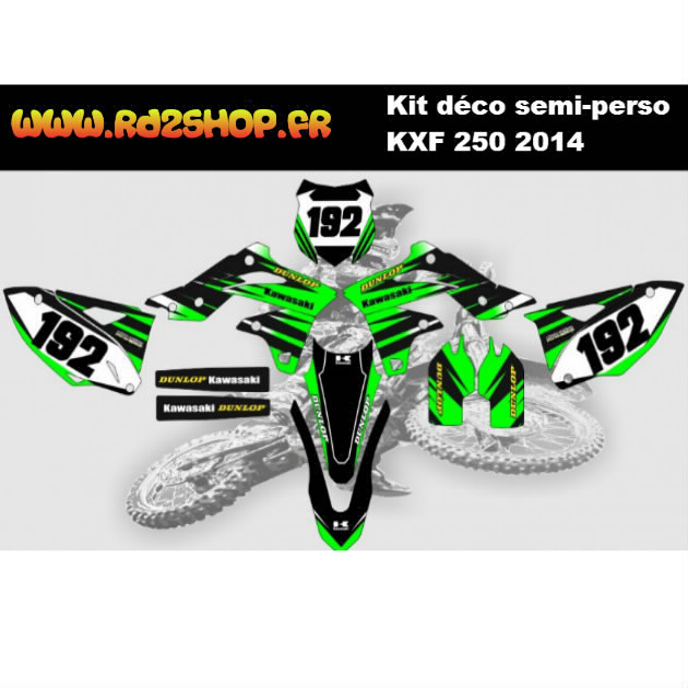 Kit déco Semi-perso Kawasaki KXF 250 ( 2013-17 )