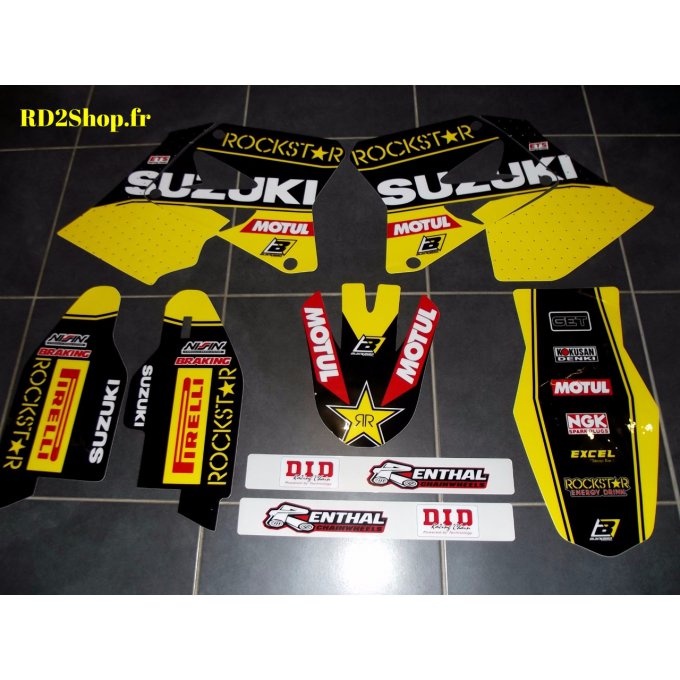 kit deco autocollants suzuki 2 temps  rm 125 / 250