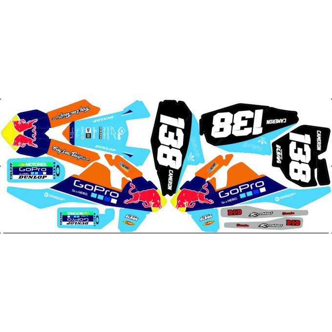 Kit déco Semi-perso KTM SX 50 / 65 ( 2005 à 2019 , 2020 , 2021 , 2022)