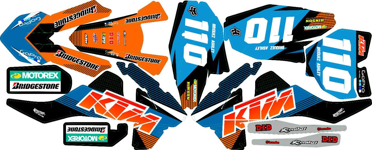 Kit déco Semi-perso KTM SX 50 / 65 ( 2005 à 2022 )