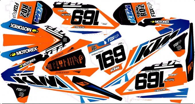 Kit déco Semi-perso KTM SX 50 / 65 / 85 ( 2005 à 2022 )  