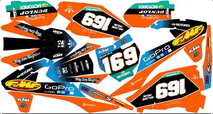 85 Sx 2018- 2019 - 2020 - 2021 - 2022 - 2023 - kit deco - fmf - gopro - SX 50 , SX 65 