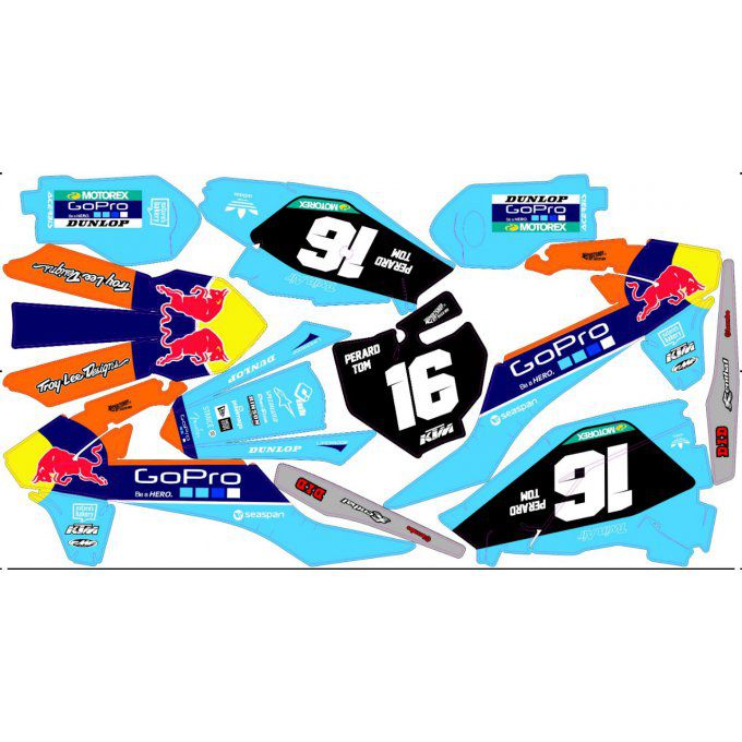 85sx - kit deco - gopro - redbull  -bleu- 2027 - 2026-2025-2024-