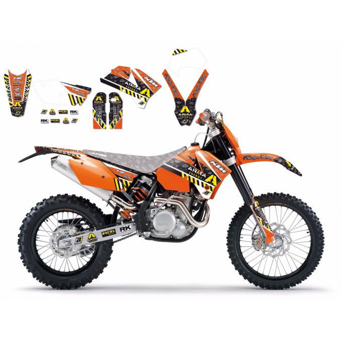 Kit déco autocollant KTM EXC EXCF SX SXF ( 2005 / 2006 /  2007 )