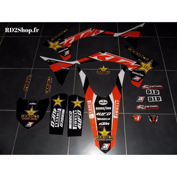 Kit déco complet  125 / 200 / 250 / 300 / 350 / 450 / 500 KTM SX / SXF / EXC (2011 / 2012 / 2013 )