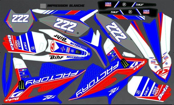 beta - rr - 125 - 250 - 300 - 450 - chrome - factory - kit déco - 2021 - 2022 - 2023 - 2024 - 2025 -