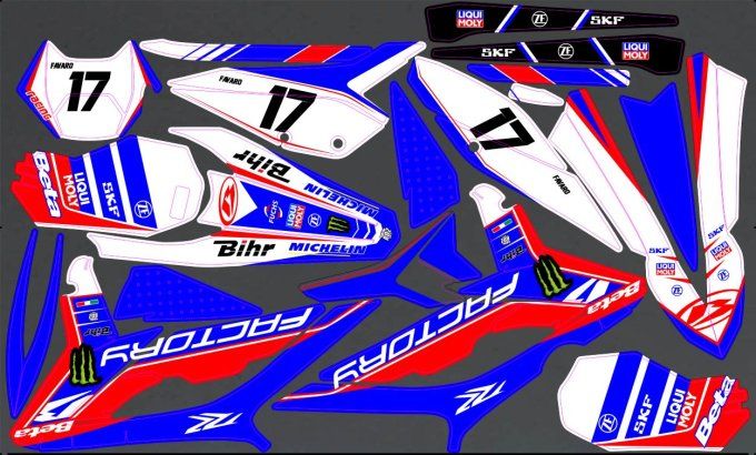 Beta RR - 2023 - 2024 - kit deco - factory - autocollants - perso - monster -