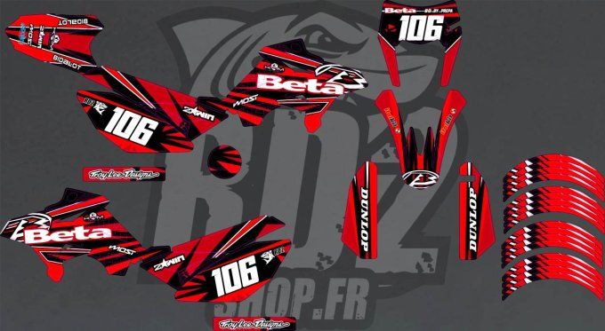 Beta - RR  - kit deco - graphics - holographic - chrome -bidalot - 2win- 50 - 70 - 80 - 85 - 92 -