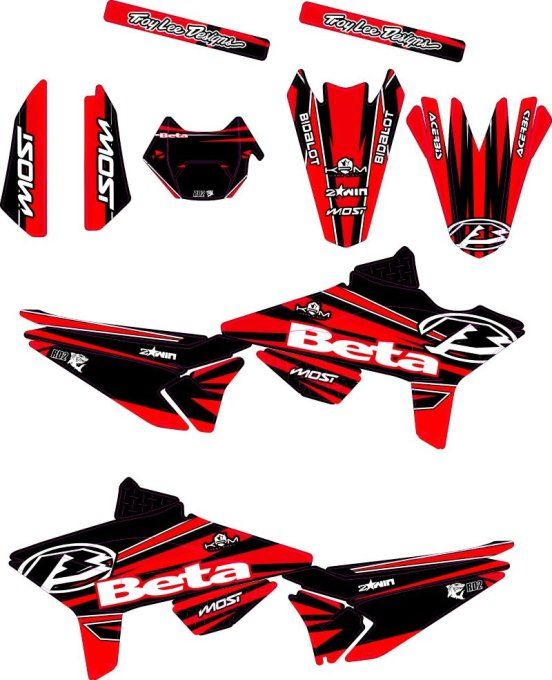 Beta Track - kit deco - graphics - perso-50 - 70 - 80 - rd2- stickers -