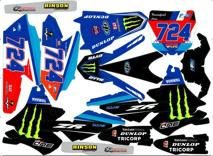 Kit déco Semi-perso Yamaha YZF 250 / 450 ( 2010 à 2023 ) 