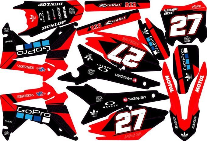 CRF 250 2014- kit deco perso - kit deco perso crf gopro - kit deco perso crf 250 2015
