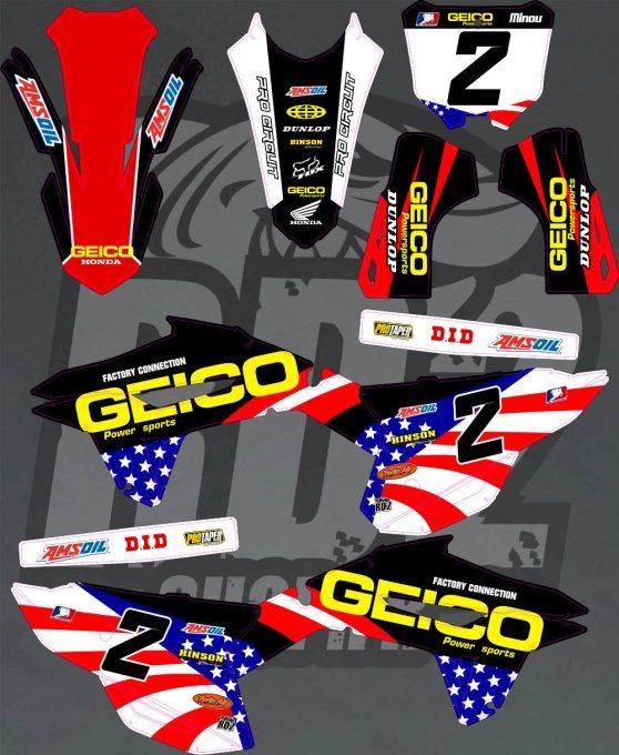 CRF 450 - crf 250 -geico - kit deco -  2026 - 2025 - 2024 -2023 -2022 -2021- 2020 -
