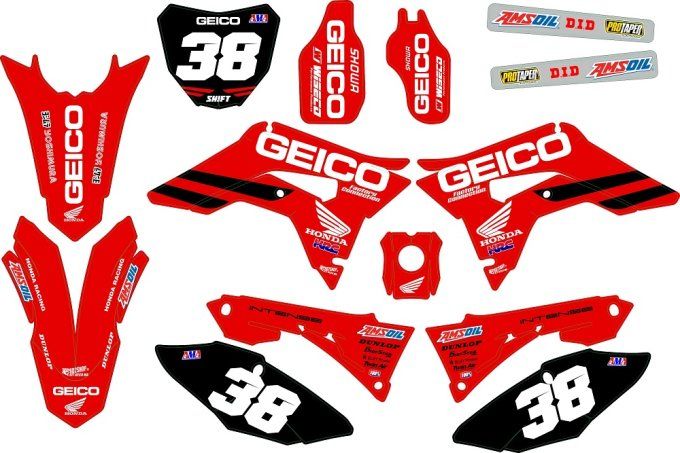 kit deco geico - crf 50 - crf 110 - crf 150 -