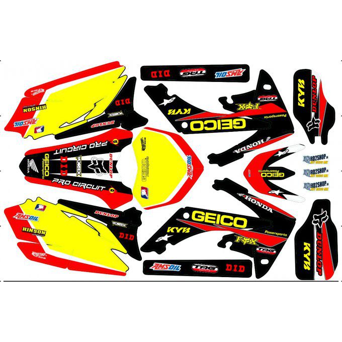 Kit déco Semi-perso Honda CRF 250 / 450 - 2005-13