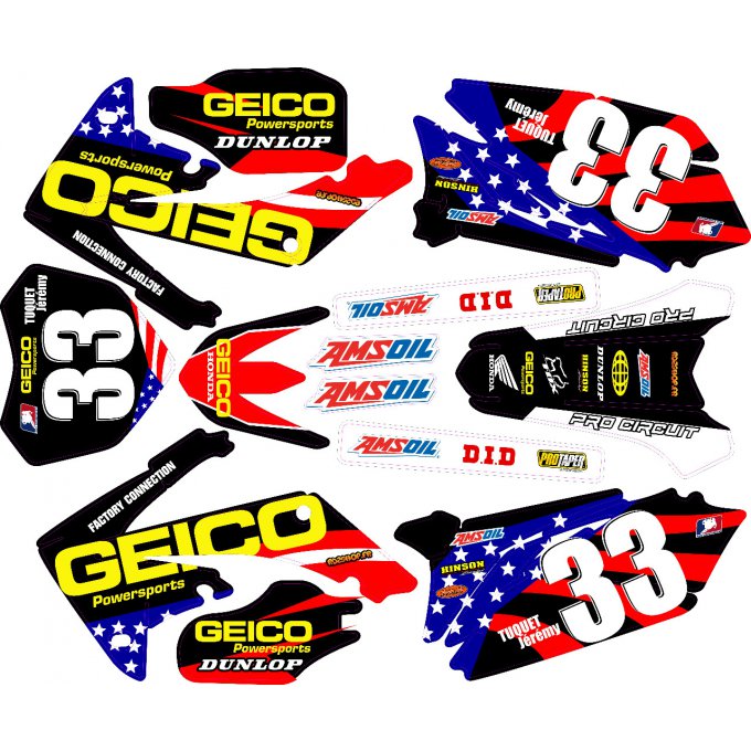 Kit déco Semi-perso Honda CRF 250 / 450 - 2013-16