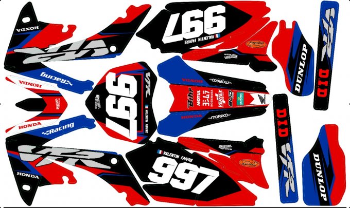 Kit déco Semi-perso Honda CRF 250 / 450 - 2006-23